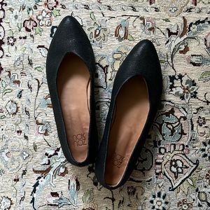 Zou Xou Pointed Flats - textured black